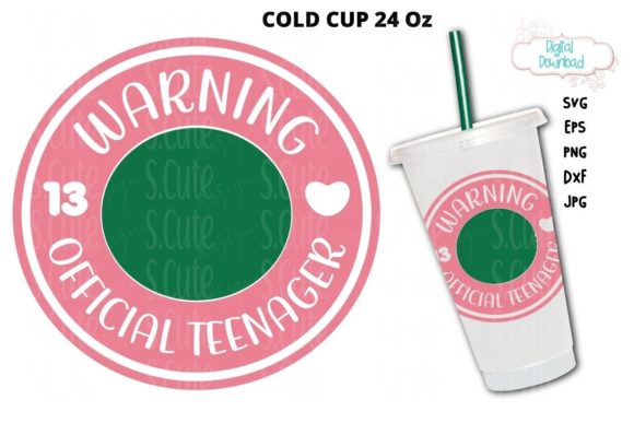 Cold Cup Ring SVG: 13th Birthday Queen Graphics & Illustrations