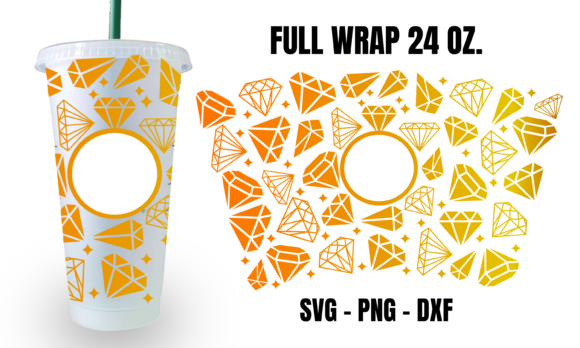 Diamond Starbucks Cup Wrap Svg: Real Client Graphics & Crafts