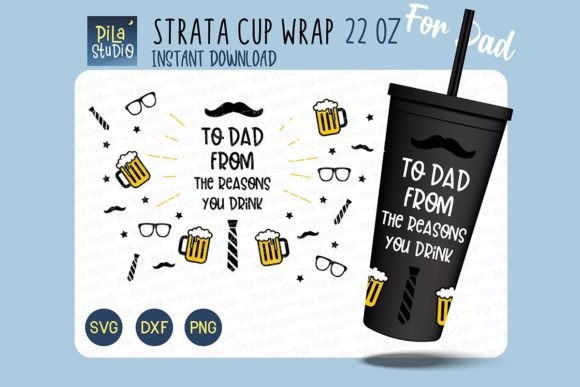 Father’s Day for Strata Cup 22oz SVG PNG Graphics