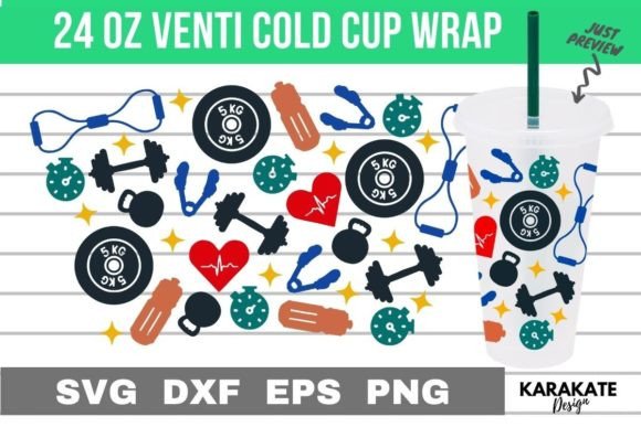 Gym Life 24 Oz Venti Cup Wrap SVG: Graphics & Crafts Review