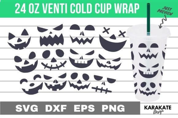 Halloween Face Cup Wrap SVG Graphics & Crafts Review