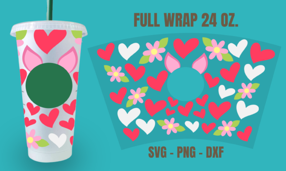 Little Rabbit Starbucks Cup Wrap SVG Graphics Review