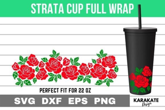 Rose Leaf, 22 Oz Strata Cup Wrap SVG Crafts & Graphics Review