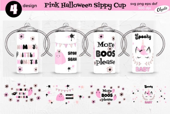 Sippy Cup Halloween SVG PNG: Kids Tumbler Graphics & Crafts